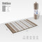 Bathlux striped chenille bath mat 75x45cm in beige stripe