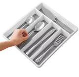 8-Piece Adjustable Plastic Drawer Organiser Set, Divider Holder for Kitchen, Cosmetics, Office & Sundries