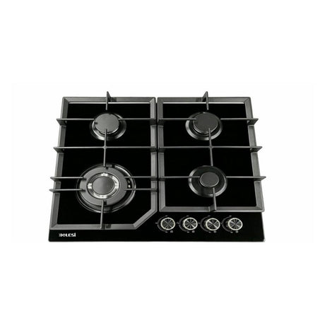 Bolesi ML403 built-in gas hob, 4 burners with wok burner, tempered glass, 60cm