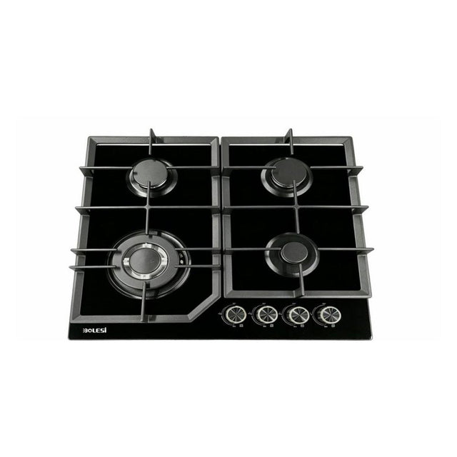 Bolesi ML403 built-in gas hob, 4 burners with wok burner, tempered glass, 60cm