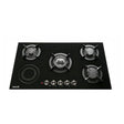 Bolesi ML501D built-in gas hob, 4 gas burners and 1 electric hotplate, tempered glass, 90cm
