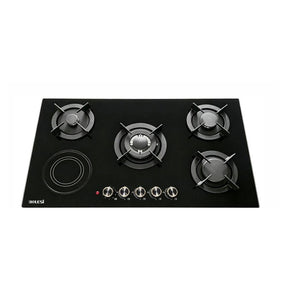 Bolesi ML501D built-in gas hob, 4 gas burners and 1 electric hotplate, tempered glass, 90cm