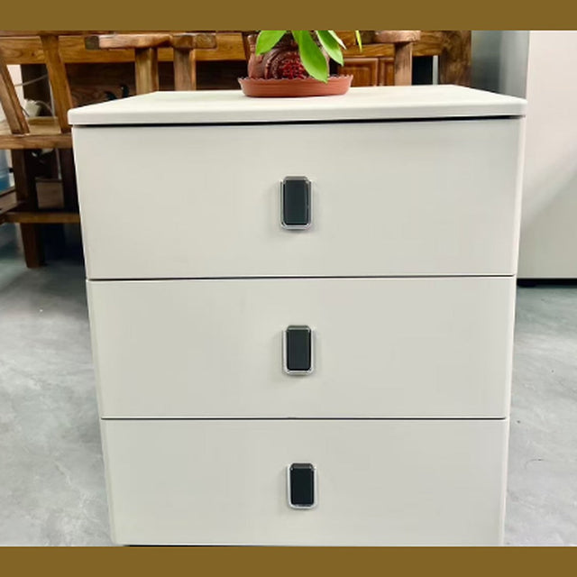 Bedside Table 3 Drawer Light Grey 48x40x56cm