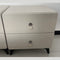 Bedside Table 2 Drawer with Tab Pull Handles 48x40x50cm, Cream