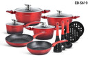 Edenberg 15-Piece Nonstick Cookware Set with Kitchen Tools - Complete Pots and Pans Set Kenya