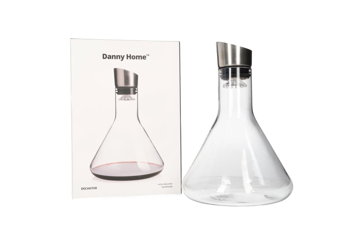 Danny Home Glass Wine Decanter 1920ml | Elegant Wine & Juice Serving Carafe