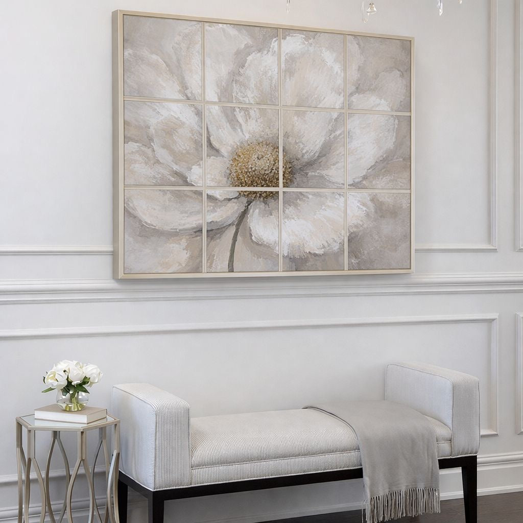 Contemporary Abstract Layered Wall Art – Warm Neutrals 92x122cm