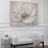 Contemporary Abstract Layered Wall Art – Warm Neutrals 92x122cm