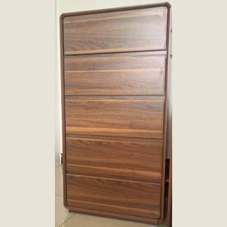 Tall Chest of Drawers 5 Drawer 60x40x121cm Walnut
