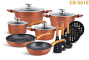 Edenberg 15-Piece Nonstick Cookware Set with Kitchen Tools - Complete Pots and Pans Set Kenya