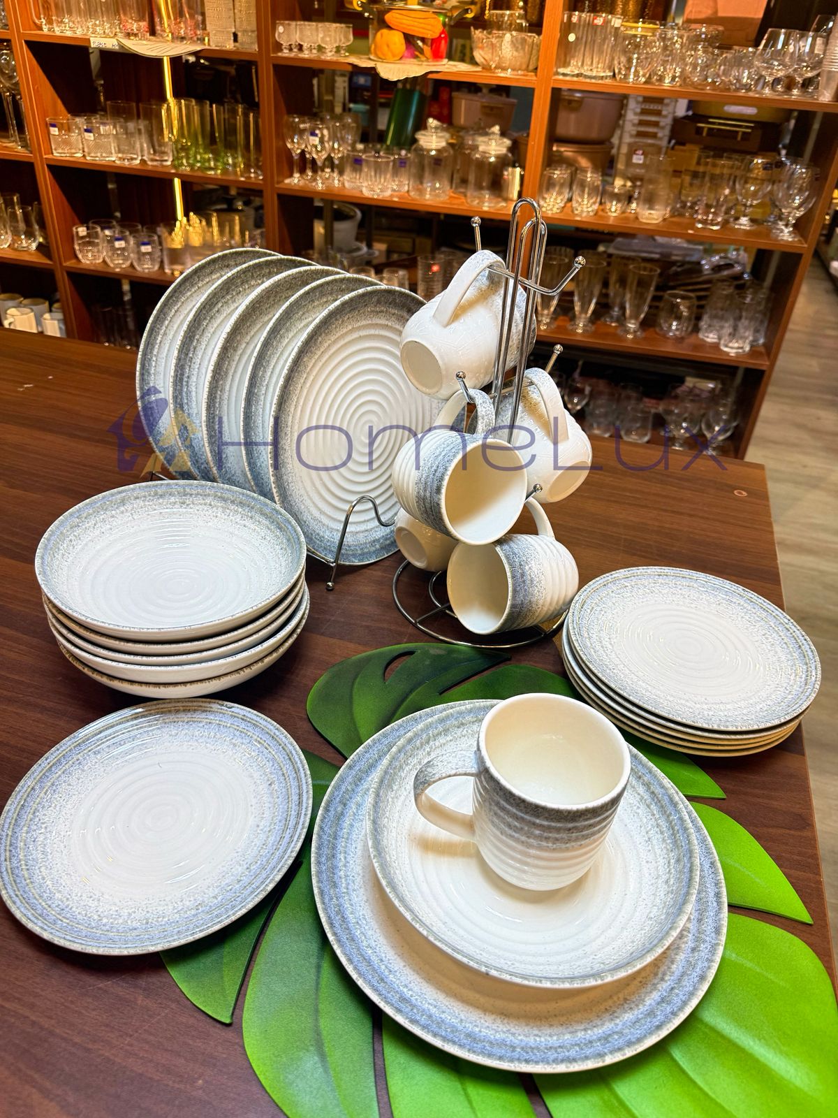16pcs / 24pcs Ceramic Dinner Set – Plates, Bowls & Cups