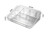 Acrylic Makeup & Cosmetic Storage Tray Organiser, Clear Multi-Compartment Vanity Tray for Makeup, Skincare, Perfume & Beauty Accessories