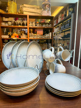 16pcs / 24pcs Ceramic Dinner Set – Plates, Bowls & Cups