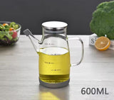 600ml Borosilicate Glass Oil Bottle & Dispenser – Stainless Steel Lid