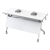Foldable Movable Study Desk Table laptop stand With Wheels