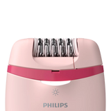 Philips Satinelle Epilator with Opti-Light & 7 Accessories - For Legs & Sensitive Areas, Root Removal as Short as 0.5mm