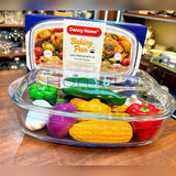 Danny Home 4.5L glass baking pan with lid, borosilicate oven dish, boxed