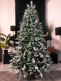 Dark green pine artificial Christmas tree with PVC snow flocking, 7ft, 8ft and 9ft