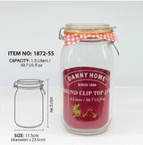 Danny Home Bon Appetit Mason Clip Glass Jar 1L, 1.5L & 2L Kenya