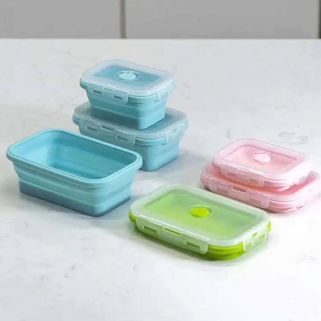 4PCS Collapsible Silicone Food Containers Set Kenya