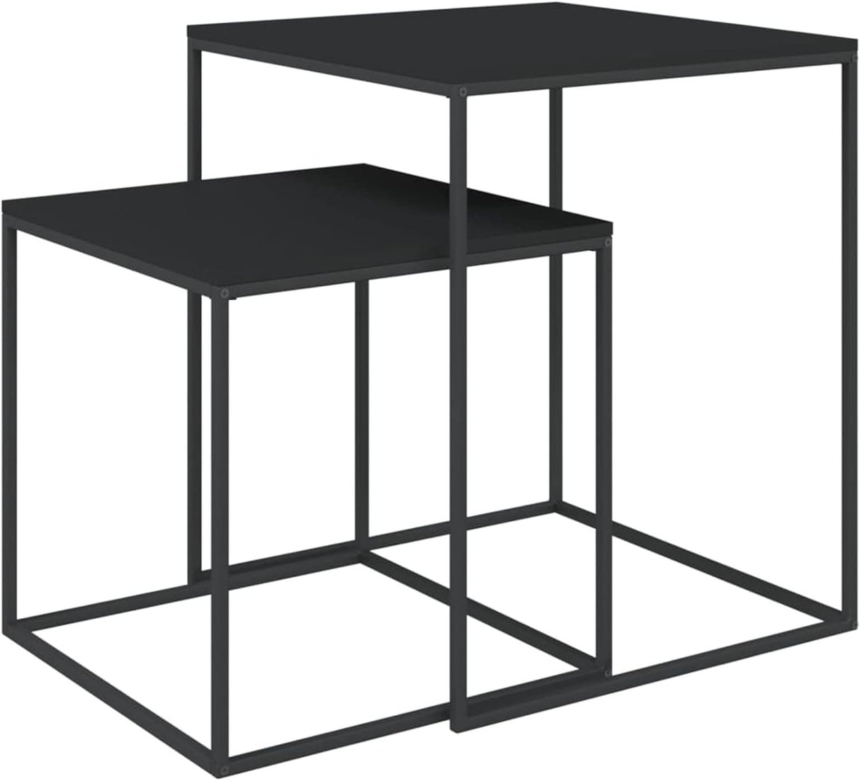 2-Piece Coffee Table & End Table Set – Engineered Wood & Metal
