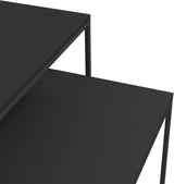2-Piece Coffee Table & End Table Set – Engineered Wood & Metal