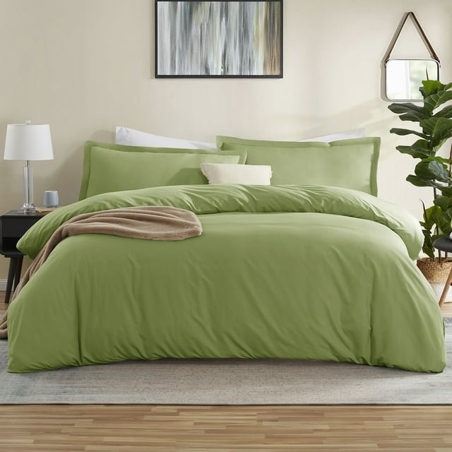 Microfiber Duvet & Quilt Cover Set King – 4 Piece Set with Pillow Shams