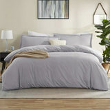 Microfiber Duvet & Quilt Cover Set King – 4 Piece Set with Pillow Shams