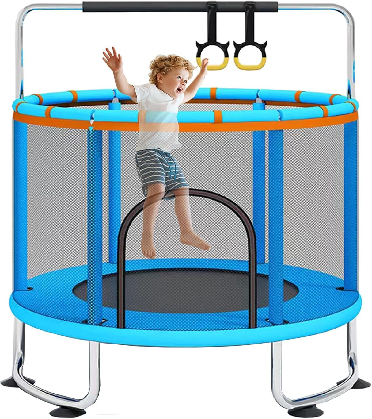 4FT Kids Trampoline with Safety Enclosure Net – Indoor & Outdoor