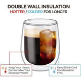 200ml Danny Home Double Walled Cappuccino Glasses Set (2 Pcs)