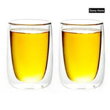 300ml 2-Pcs Danny Home Borosilicate Double Walled Cappuccino Glasses Set