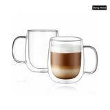 250ml 2-Pcs Danny Home Double Walled Glass Mug with Handle Set