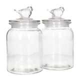 Danny Home 980ml Glass Storage Jar Set 2pcs Airtight Candy & Biscuit Jar Kenya