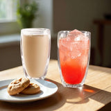 300ml 2-Pcs Danny Home Borosilicate Double Walled Cappuccino Glasses Set