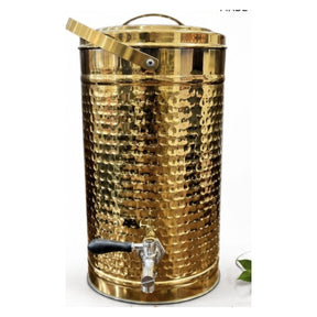 Divine Touch Gold Hammered Tea Urn, 10L
