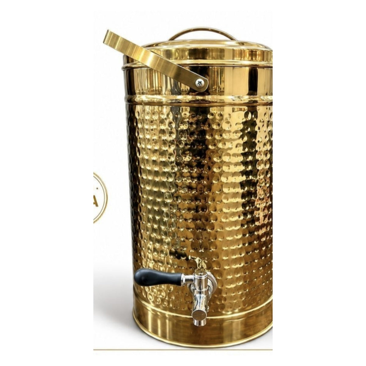Divine Touch Gold Hammered Tea Urn, 20L