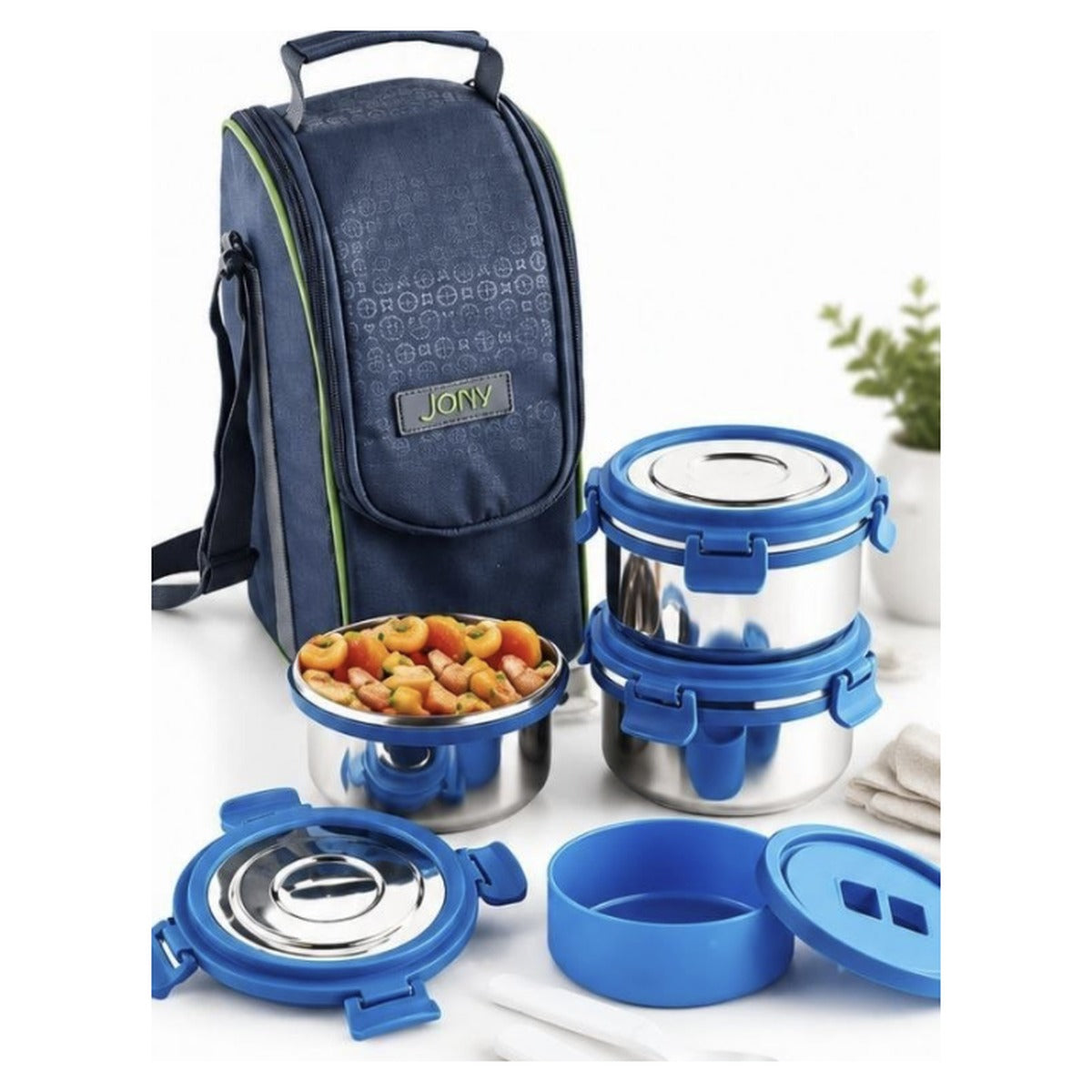 Divine Touch Polo Lunch Box Set, 4 Piece
