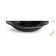 Divine Touch Black Fluted Opal Glass Deep Soup Plate 8.5 inch, Set of 6