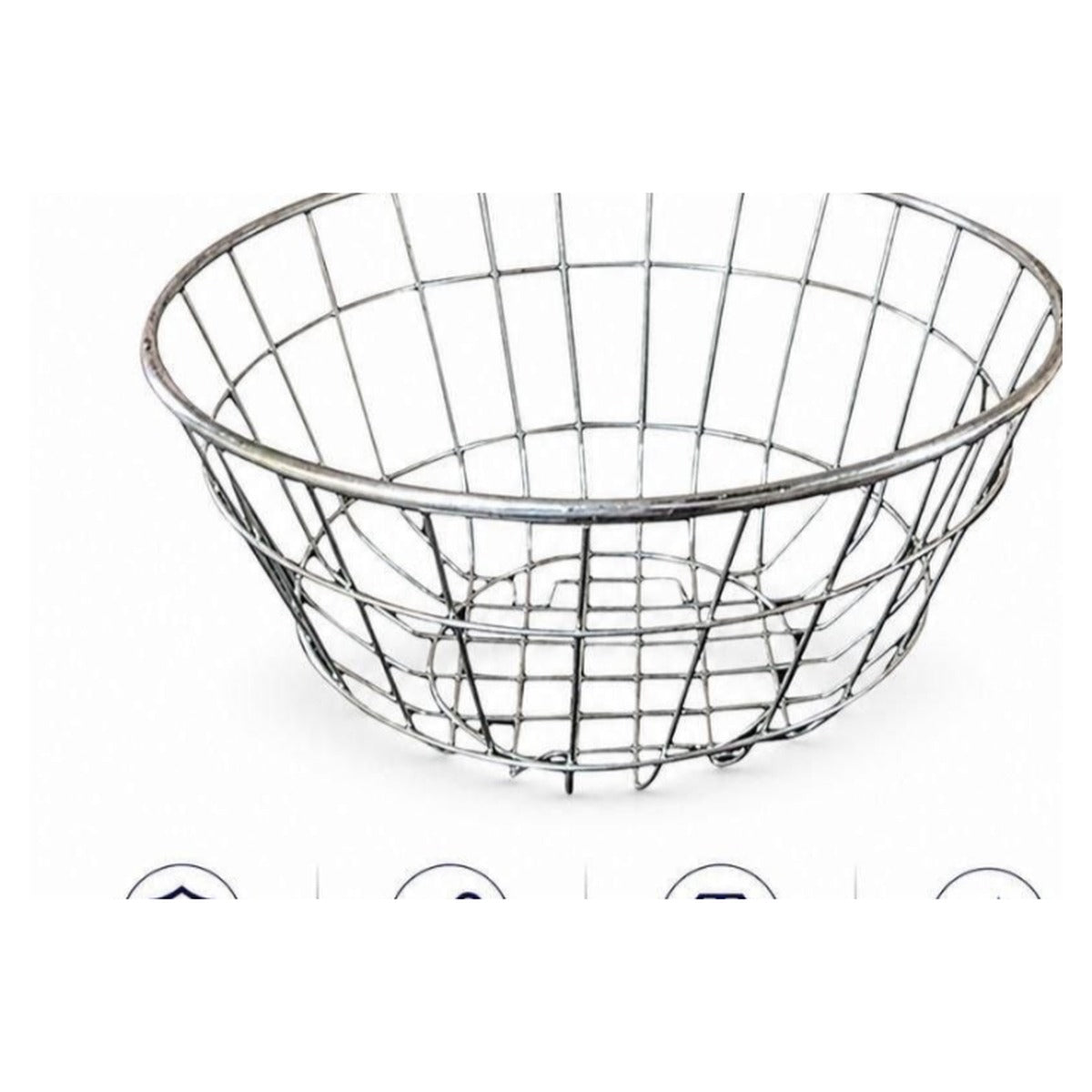 Divine Touch Stainless Steel Round Basket, No. 3, 54cm