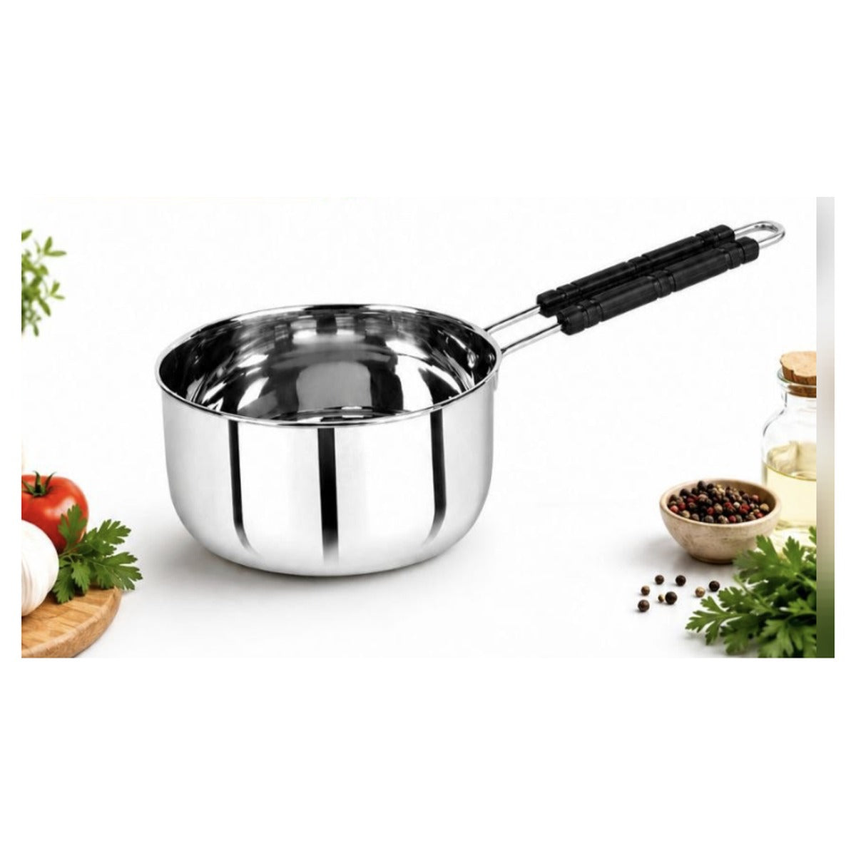 Divine Touch Stainless Steel Sauce Pan with Spouts, 18cm and 19cm