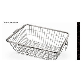 Divine Touch Stainless Steel Square Dish Basket, No. 0, 49cm