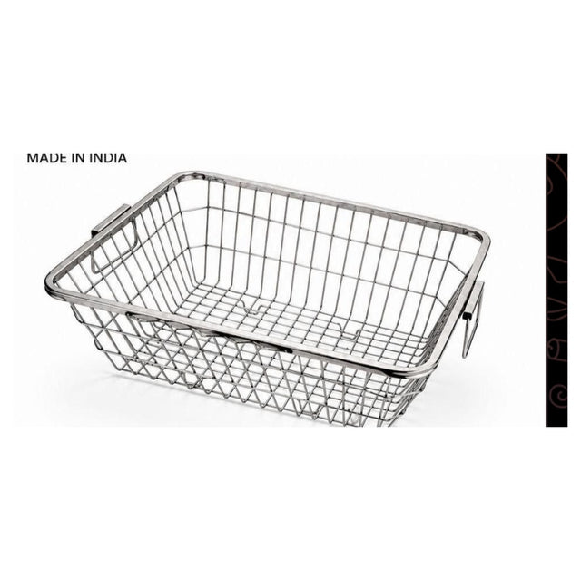 Divine Touch Stainless Steel Square Dish Basket, No. 0, 49cm