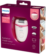 Philips Satinelle Epilator with Opti-Light & 7 Accessories - For Legs & Sensitive Areas, Root Removal as Short as 0.5mm