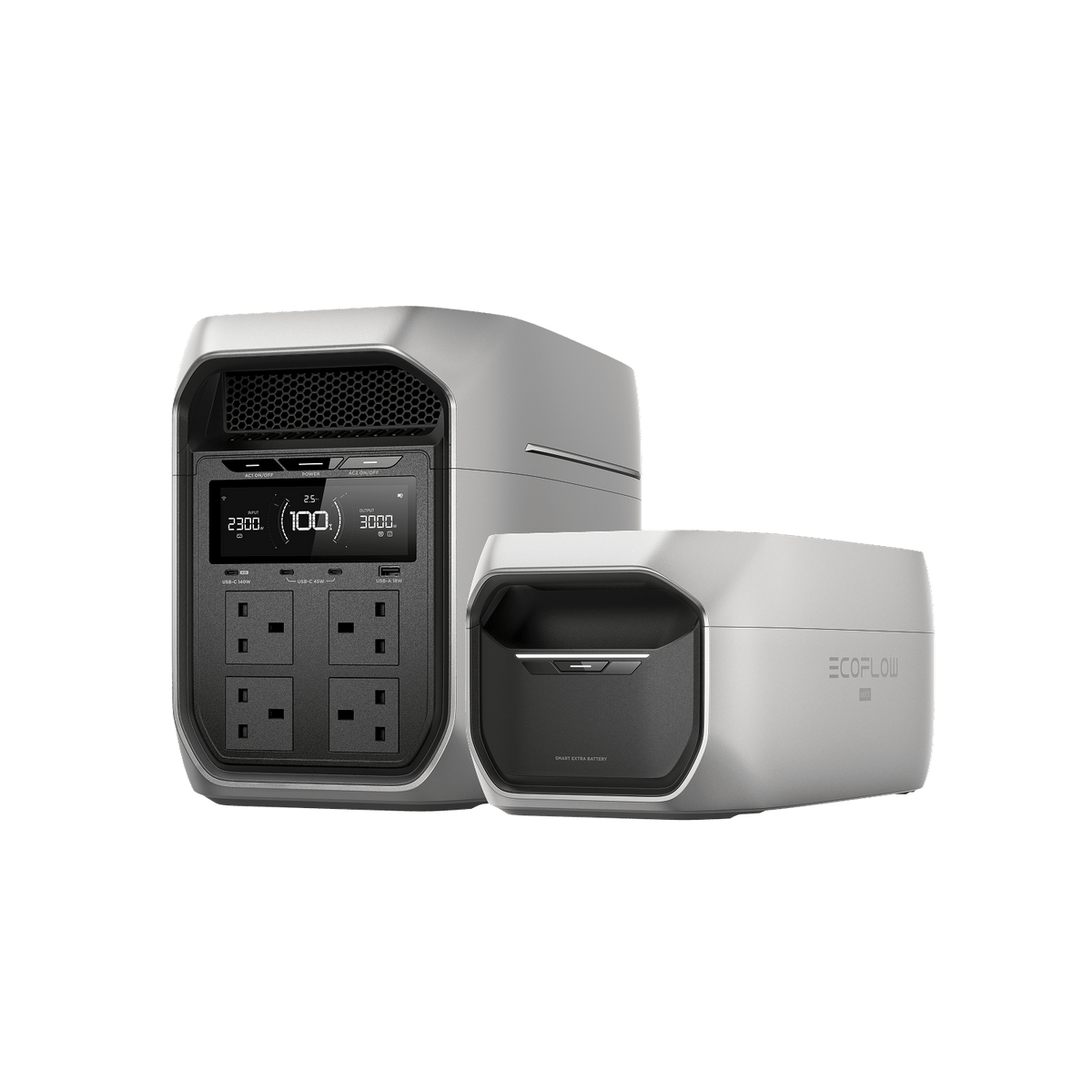 EcoFlow DELTA 3 Max Portable Power Station 2048Wh 2400W Kenya | LiFePO4 Solar Generator with 4 AC Sockets, 10ms UPS, 500W Solar Input, 68 Minute Fast Charge
