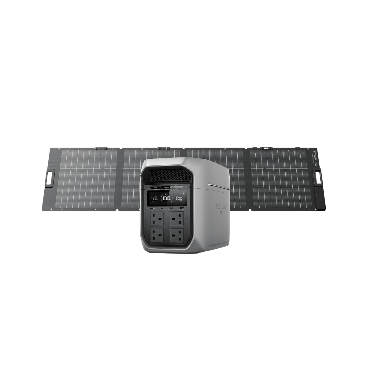 EcoFlow DELTA 3 Max Portable Power Station 2048Wh 2400W Kenya | LiFePO4 Solar Generator with 4 AC Sockets, 10ms UPS, 500W Solar Input, 68 Minute Fast Charge