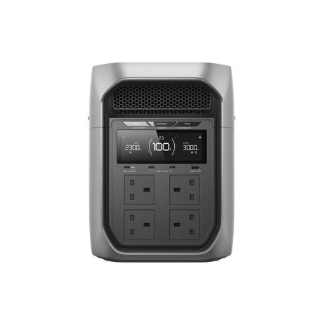 EcoFlow DELTA 3 Max Portable Power Station 2048Wh 2400W Kenya | LiFePO4 Solar Generator with 4 AC Sockets, 10ms UPS, 500W Solar Input, 68 Minute Fast Charge