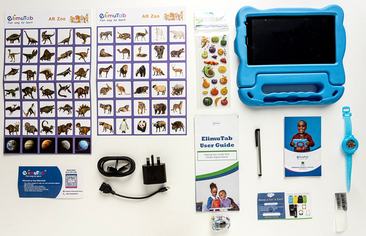 Elimutab ET04 Pro Kids Tablet 7 Inch 32GB | CBC Learning Tablet with SIM Slot and Puffed Case