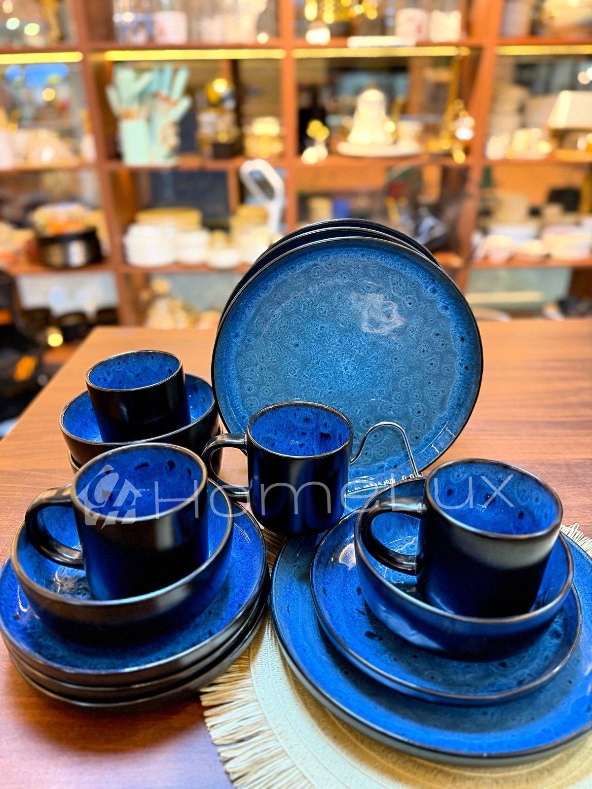 16pcs Japanese Ceramic Dinner Set – Plates, Bowls & Cups
