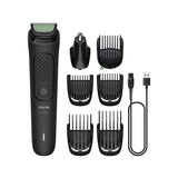 Philips 3000 Series All-in-One Trimmer 7-in-1 - Rounded Tip Self-Sharpening Blades, Adjustable 3-7mm Combs, Charging LED