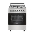 Hisense HF631GEES 60x60cm free standing cooker, 3 gas burners, 1 electric plate, stainless steel